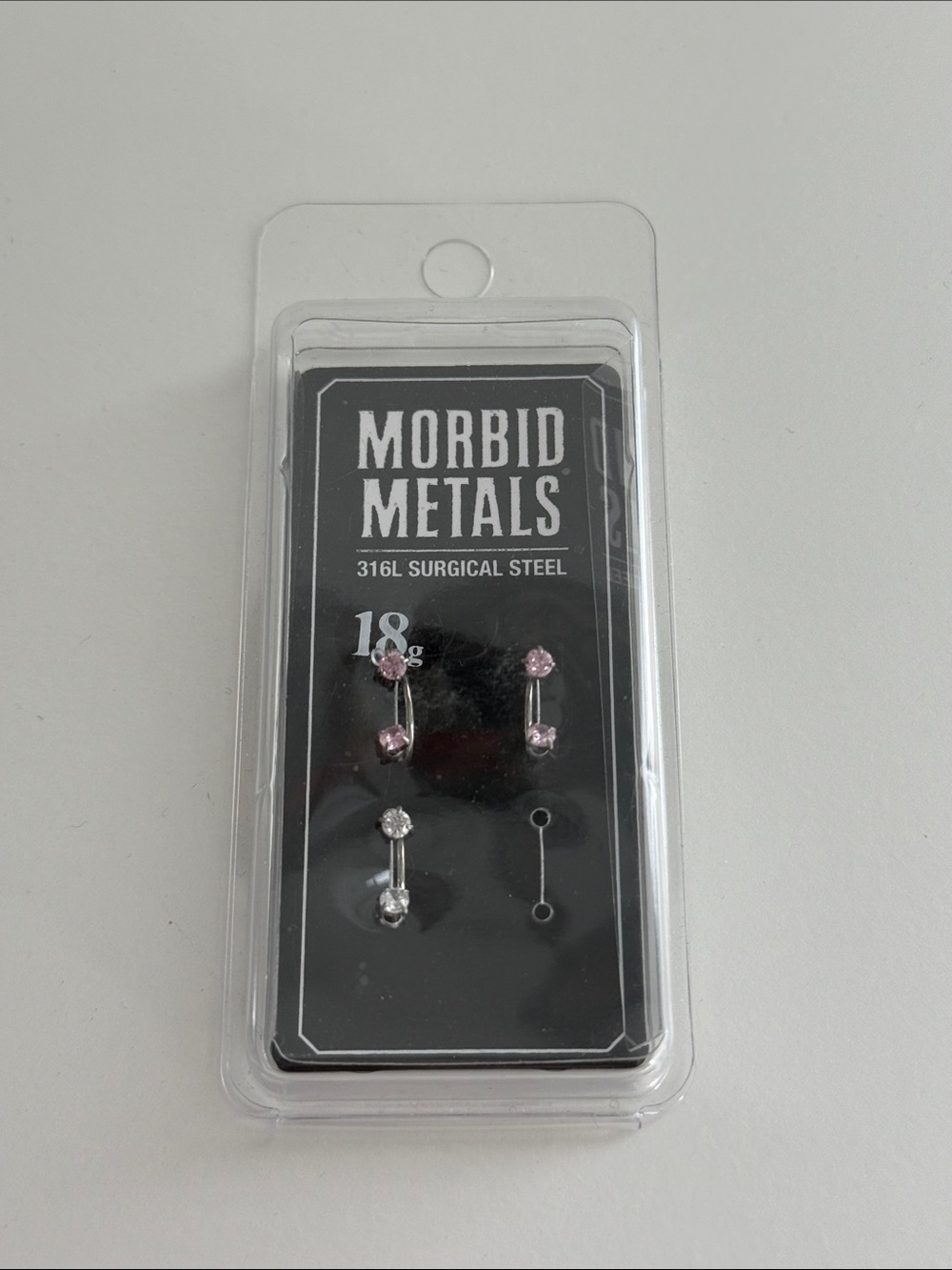 Morbid Metals Surgical Steel Circular Barbell Earring Pack NWT